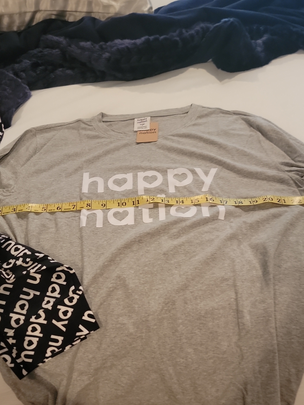 NWT Heather Gray L Pajama Set with Yellow Logo